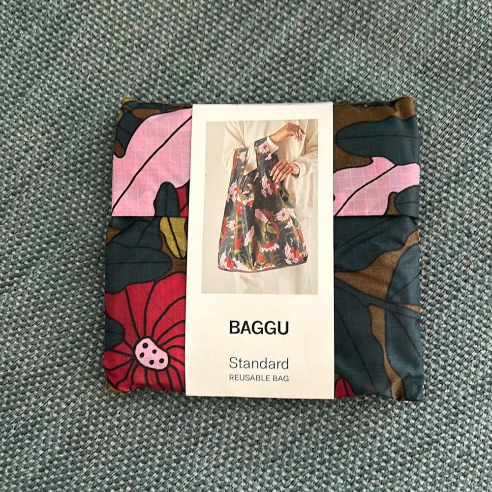 Baggu Pink Fern Reusable Bag